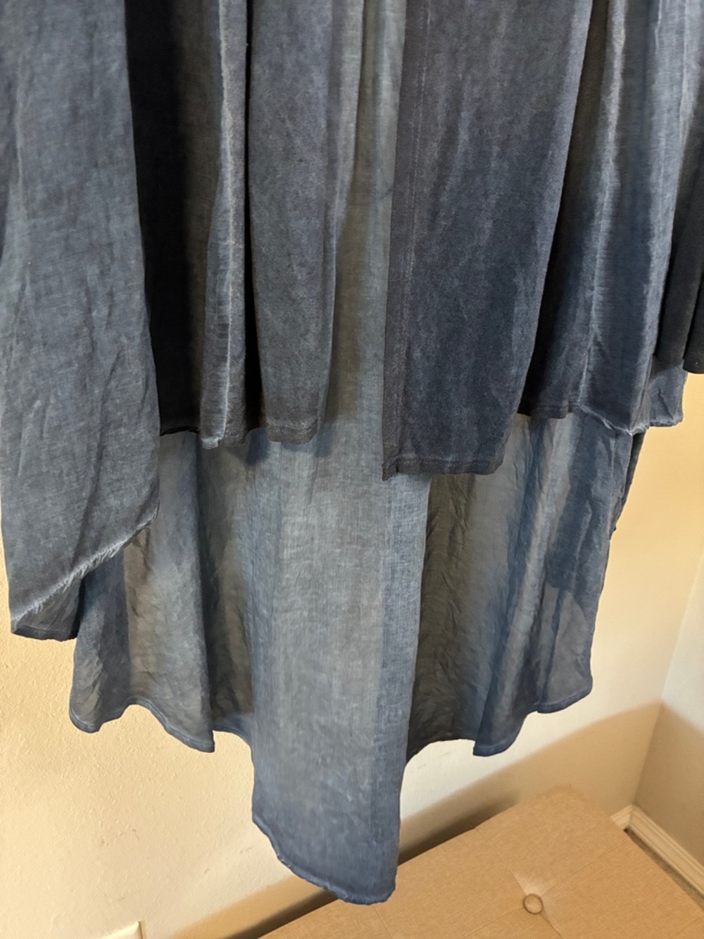T Party Cardigan Duster Denim Blue Wash Size M - Picture 6 of 8